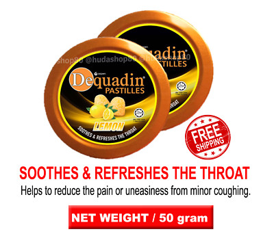 Refresh Sore Throat Dequadin Help Relieve Soothes Lemon Pastillles Flavour 50g Ebay