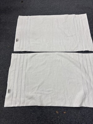 2 WHITE TOWEL TUB MATS GILCHRIST & SOAMES  22x36 HEAVY WT MADE IN USA BRAND NEW