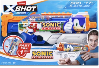 XShot Water Fast-Fill Sonic The Hedgehog Wasserblaster Wasserspielzeug von ZURU