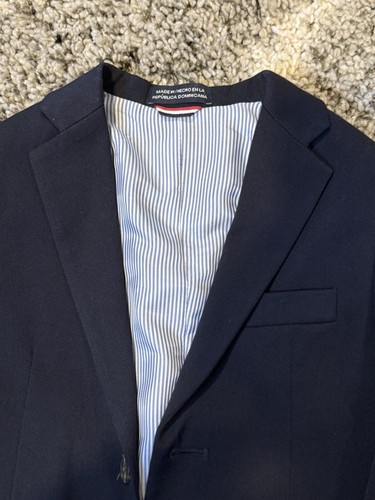 Tommy Hilfiger Boy’s Suit Top Navy Blue Blazer Jacket Size 4 - Picture 7 of 8