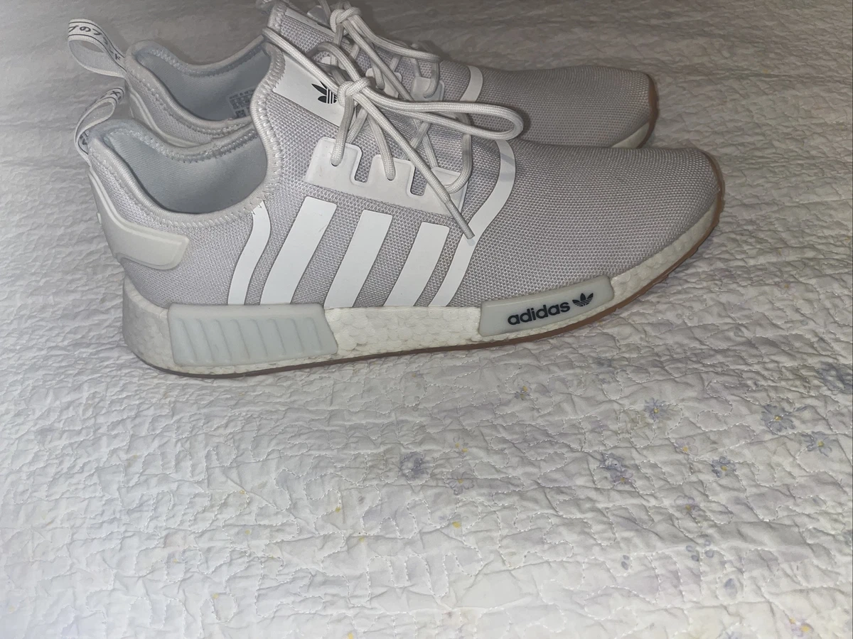 adidas gazelle silver green womens Shop White Mens adidas NMD R1 Lace Up Sneakers – Shoebacca main image 1