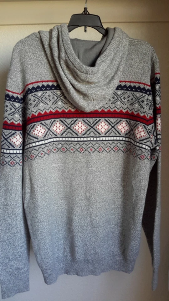 Buffalo David Bitton Men's XL Wynken Hooded Acrylic Pullover Christmas EUC - Image 4 of 4