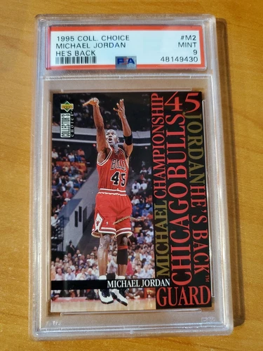 1995 Collector's Choice He's Back Michael Jordan Card #M2 PSA 9 Mint