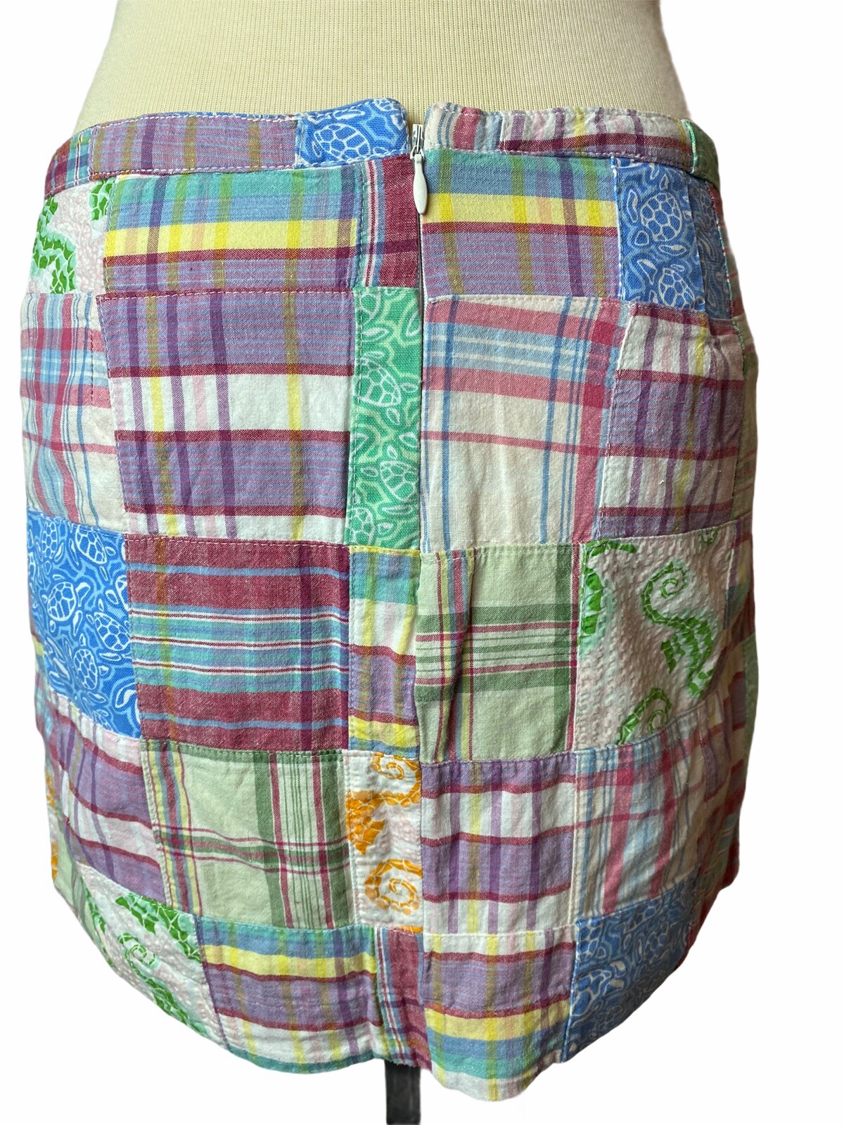 2 Vineyard Vines Patchwork Plaid Madras Skirt Lin… - image 4