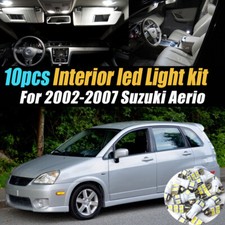10pc Super White Car Interior Led Light Bulb Kit For 2002-2007 Suzuki Aerio