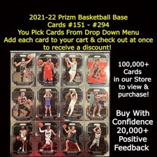 2021-22 PRIZM BASE Basketball Complete Your Set You Pick Card #151-294 2021