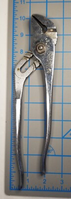Vintage DIAMALLOY HL110P Groove Joint Pliers Hand Machinist Tool Horseshoe Logo