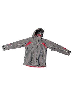 dare2be Hydrofort Women s Size 8 Ski/ Snowboard Jacket W/Detachable Hood Gray