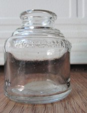 Embossed Waterman’s 2 oz. Clear Ink Well Bottle 2.5” Made in USA Owens Illinois