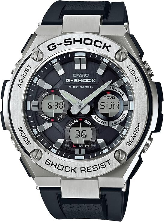 時計 CASIO G-SHOCK G-STEEL GST-W110D-1A4JF CASIO G-Shock GST-W110-1AJF G-Steel Solar Atomic Radio Stainless