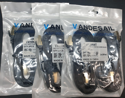 Vandesail CAT7 Network Cable RJ45 High Speed LAN Cord 6.5ft - 6 PACK