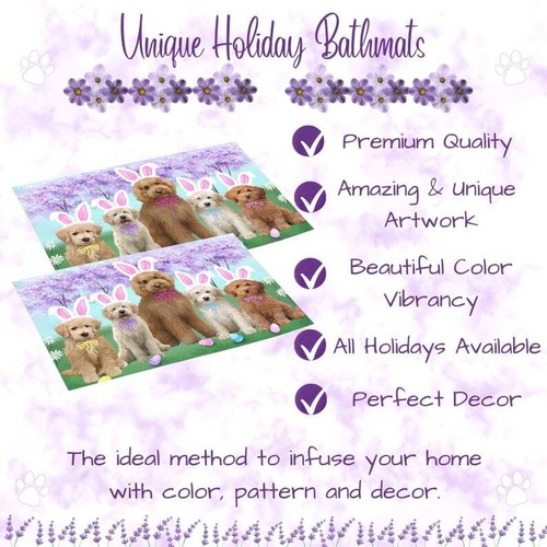 Goldendoodle Dog Bath Mat Anti-Slip Pet Personalized Bathroom Rug Mat Gift NWT - Picture 6 of 46