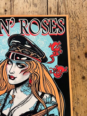 guns n roses ポスター　リトグラフ Yahoo!オークション - GUNS N'ROSES ガンズアンドローゼズ