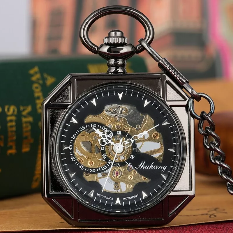 Montre de poche m canique classique visage ouvert sans batterie remontage manu