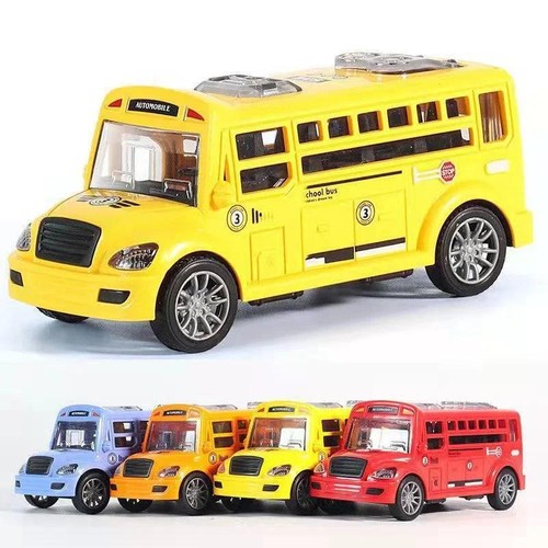 School Bus Model Car for Kids, Educational Toy with Inertia Wheel, Boys Birthday - Picture 3 of 6