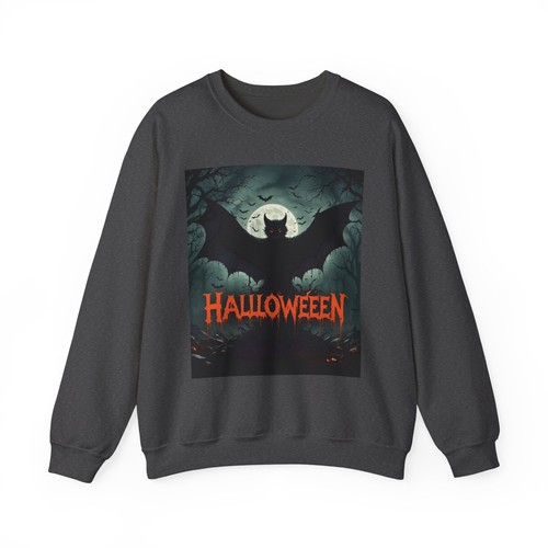 Halloween Vibes Sweatshirt mit Rundhalsausschnitt, kuscheliger Fledermauspullover, gruselige Saisonbekleidung, - Bild 10 von 37