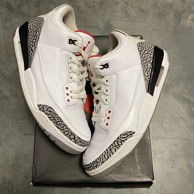Size 13 - Air Jordan 3 Retro White Cement 2011 Sneakers 136064-105 Ships Fast! - image 1 of 4
