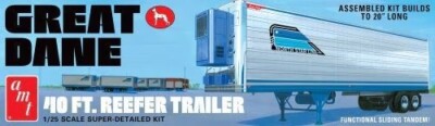 AMT 1249 1:25th scale Great Dane 40' Reefer Trailer Functional Slide Tandem!