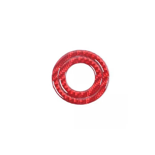 For 15-23 Chrysler 300 Red Carbon Engine Start Stop Push Button Cover Ring Trim - Foto 6 di 9