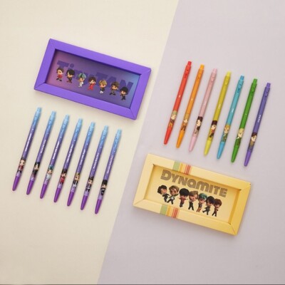 BTS MONAMI BP153 Tiny Tan, Dynamite Ballpoint SET 7pcs, Authentic Official Goods