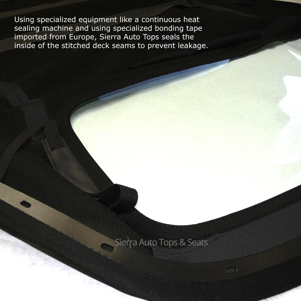 BMW Serie 3 Convertible Top 94-99, Tela Sarga Negra, Ventana Plástico Foto 4 de 4