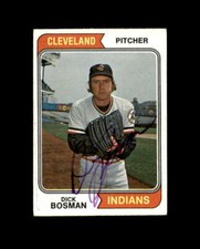 Dick Bosman Hand Signed 1974 Topps Cleveland Indians Autograph