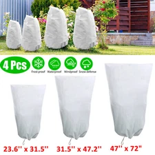 4PCS Plant Cover Freeze Protection Warm Plant Protecting Bag for Winter Weather