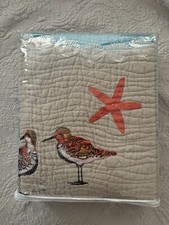 Greenland Home Fashions Twin Quilt Ocean Seashells Starfish Coastal Birds