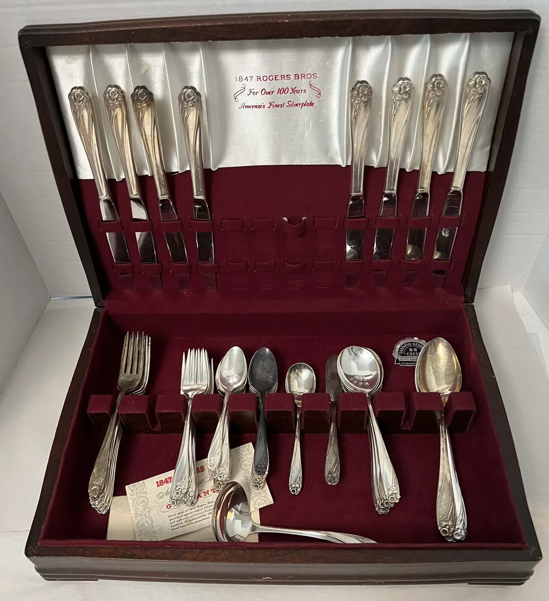 Vintage 1847 Rogers Bros Silver Plate Daffodil Pattern Silverware