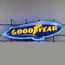 Goodyear Blimp Licensed Man Cave Beer Bar Pub Restaurant Neon Sign 41" by 14"