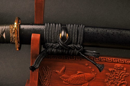 30'' Clay Tempered T10 Steel Wakizashi Real Hamon Japanese Samurai Sharp Sword - Picture 8 of 12