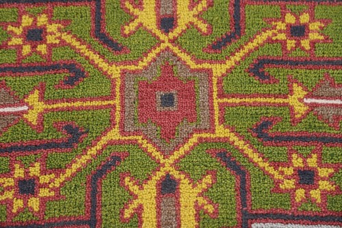 Heriz Serapi 8 ft. Runner Gray Indian Rug Hand-knotted Wool 8' 0" x 2' 7" - Picture 7 of 12