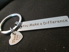 YOU MAKE A DIFFERENCE METAL KEYCHAIN