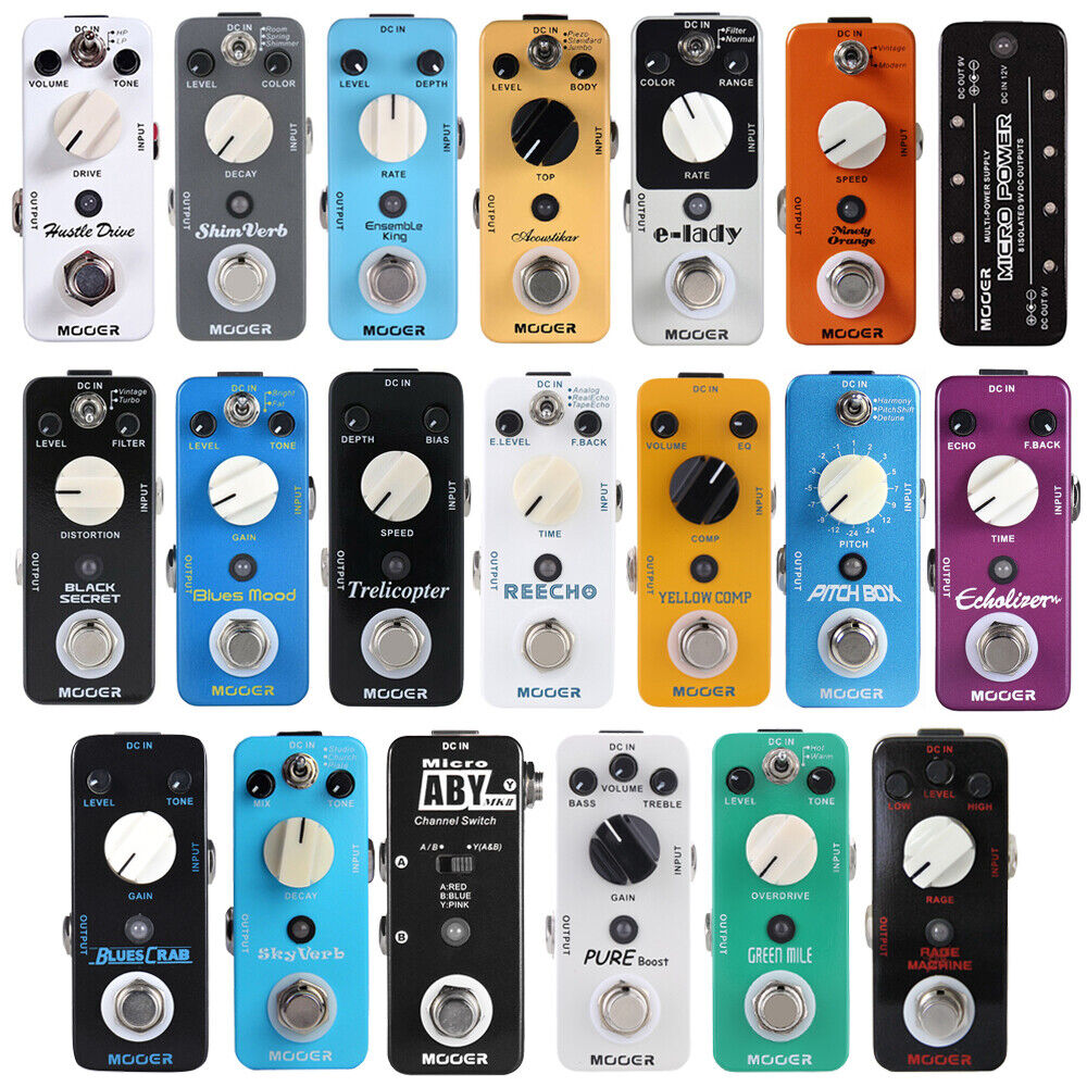 Mooer Series Guitar Effect Pedal Distortion Overdrive Reverb Mooer Series Guitar Effect Pedal Distortion Overdrive Reverb