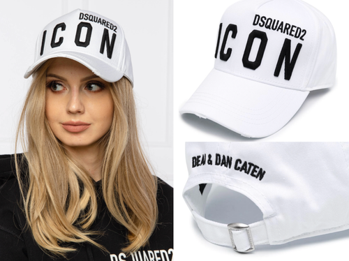 Dsquared2 Icon Baseball Cap White Black Bnwt - Photo 2/12