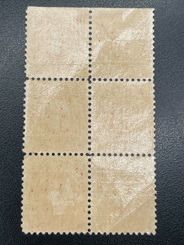 6-Stamp Block. US M/H Postage Due #J-64 Precanceled. Perf.11 "1917" 5c LA CAL. - Picture 3 of 3