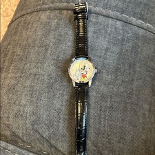 Disney Silver and Black Mickey Mouse Watch