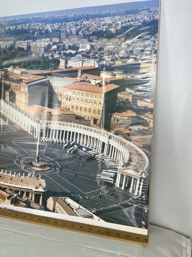 Saint Peter's Basilica Vatican City Roma San Pietro VTG Travel Poster Tartaria - Picture 6 of 9