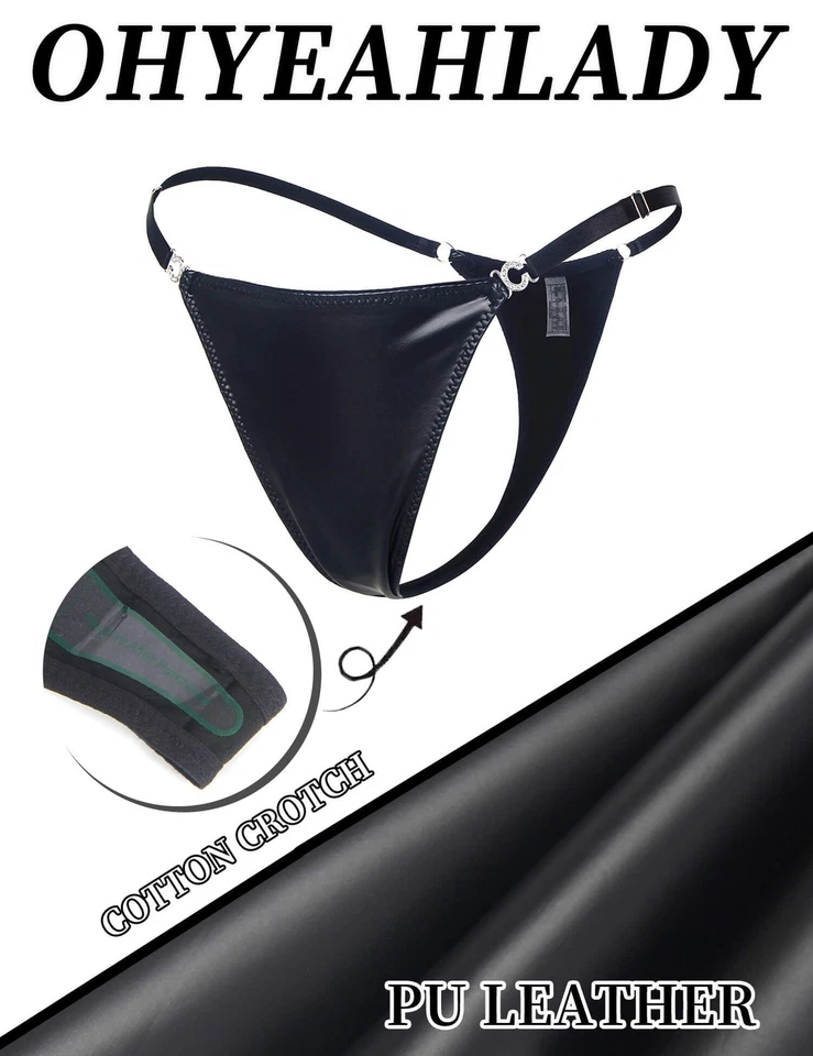 String Schnur Leder Latex Damen Sexy Mini String Offen Sexy Chic Hot Groß... - Bild 4 von 4