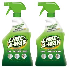 Lime-A-Way Bathroom Cleaner Spray, 32Oz, Removes Lime Calcium Rust 2 Pack