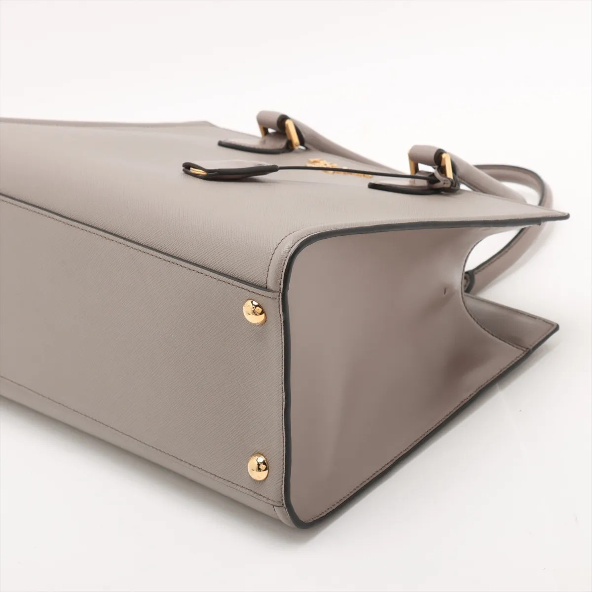 Prada Saffiano Leather 2 Way Handbag Gray 1BA228  thumbnail 3