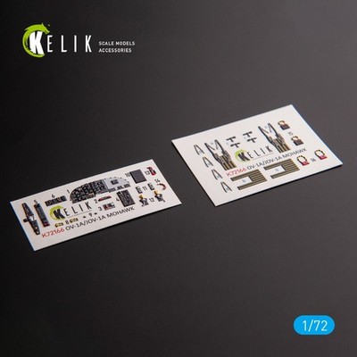 Grumman OV-1A / JOV-1A MOHAWK interior 3D Decals (for Clear Prop) 1:72 K72166