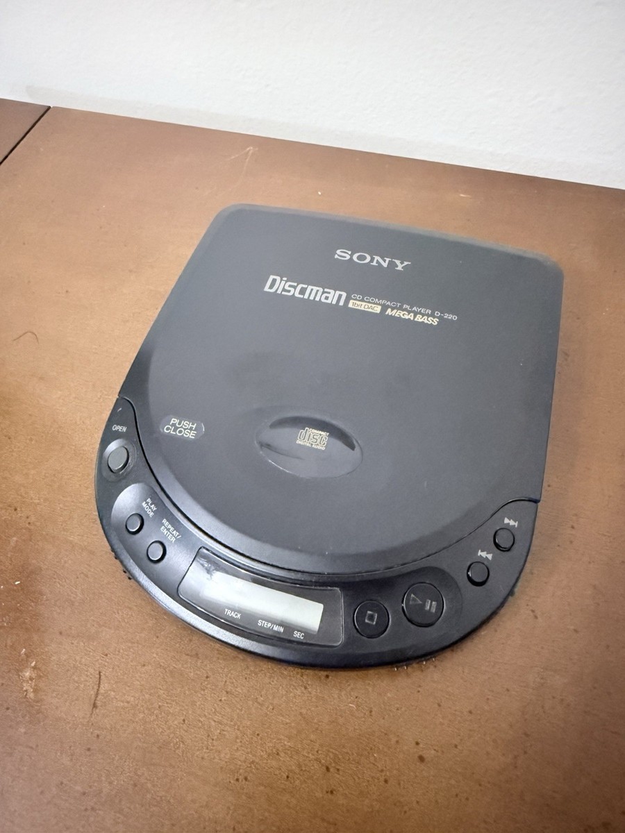 Vintage 93 Sony Discman Mega Bass D-220 Compact Disc Player Tested