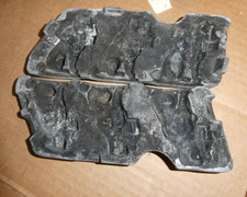 Vintage 2 Piece Metal Three Toy Soldier Figures Mold #93