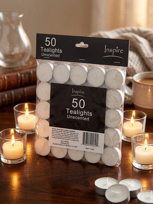 Candle-Lite 50 Count Tea Lights Multipurpose Tealights-Unscented-NEW