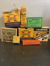Vintage Shotgun Shell Empty Boxes Western Monark Federal Sierra Gunslick 