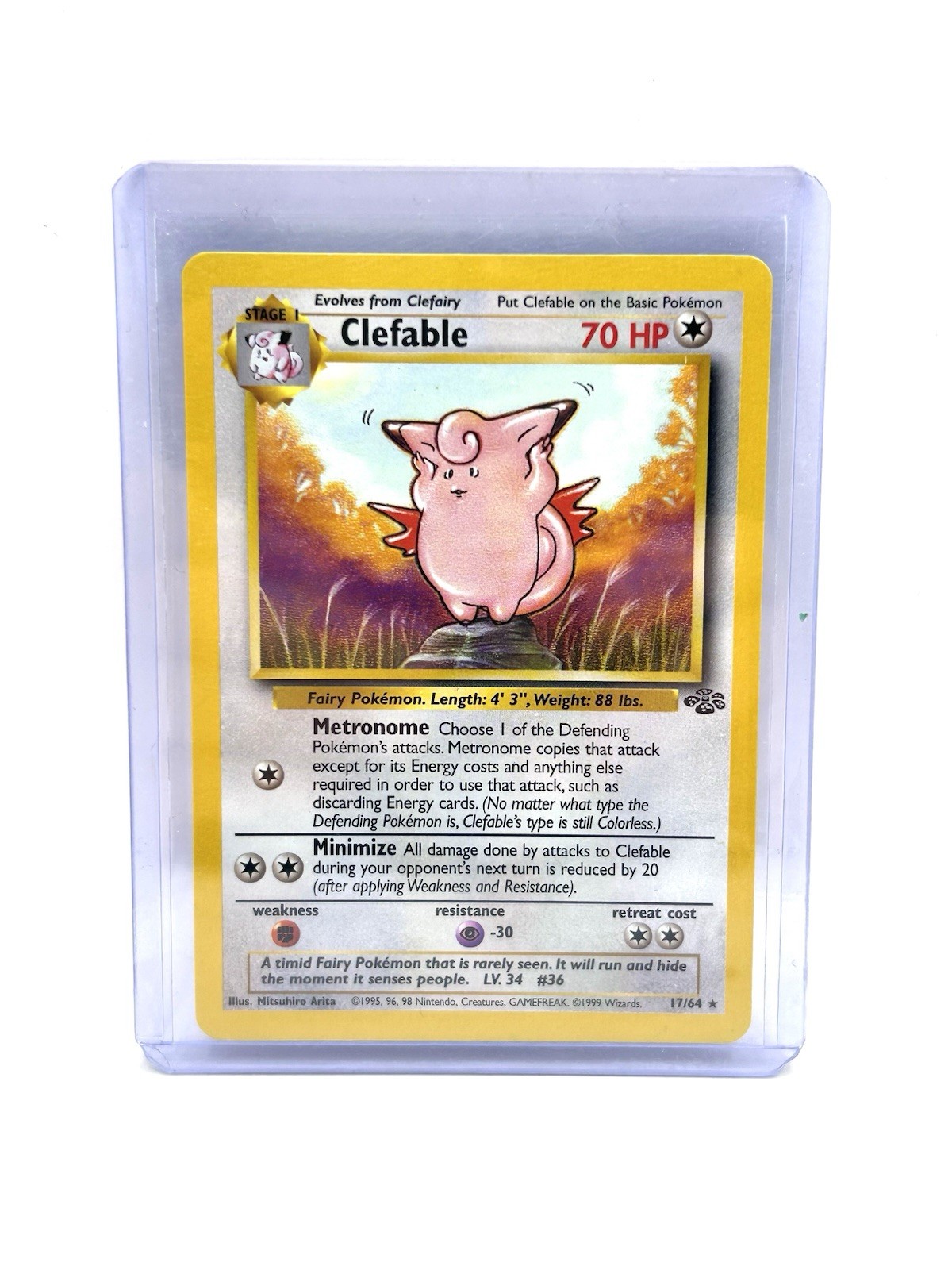 Pokemon Clefable 17/64 Rare Non Holo Jungle NM