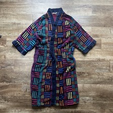 Vintage Christian Dior Monsieur Multicolor Robe One Size