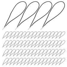 100pcs Elastic String with Metal Ends - 4.9" Stretch Loop Band for DIY Masks
