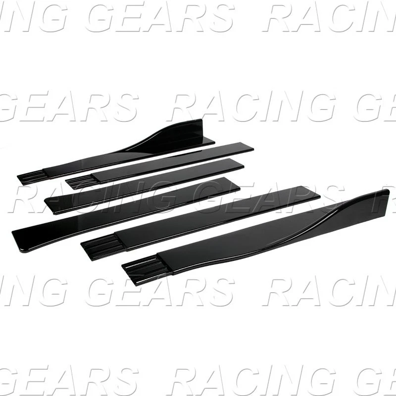 6 X FALDA LATERAL EXTENSIÓN NEGRA PINTADA DIVISORES BASCULANTES DIFUSOR CANARD 59" X 4" Foto 2 de 4